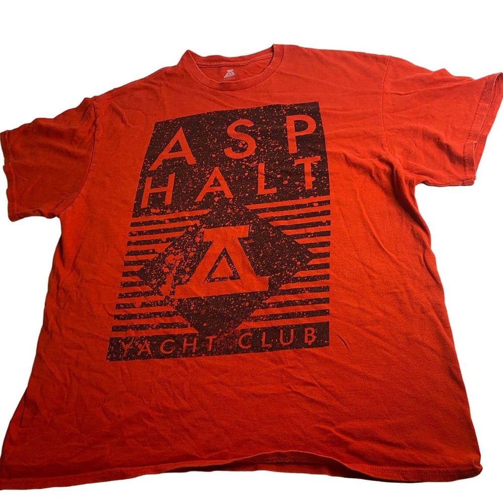 ASPHALT Yacht Club Mens Tshirt Red Size X-Large
